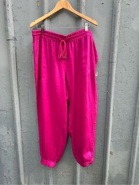 Rafaella Pink linen Pant, size 1X